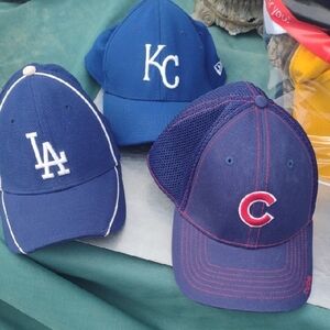 Blue MLB Caps with Team Logos
